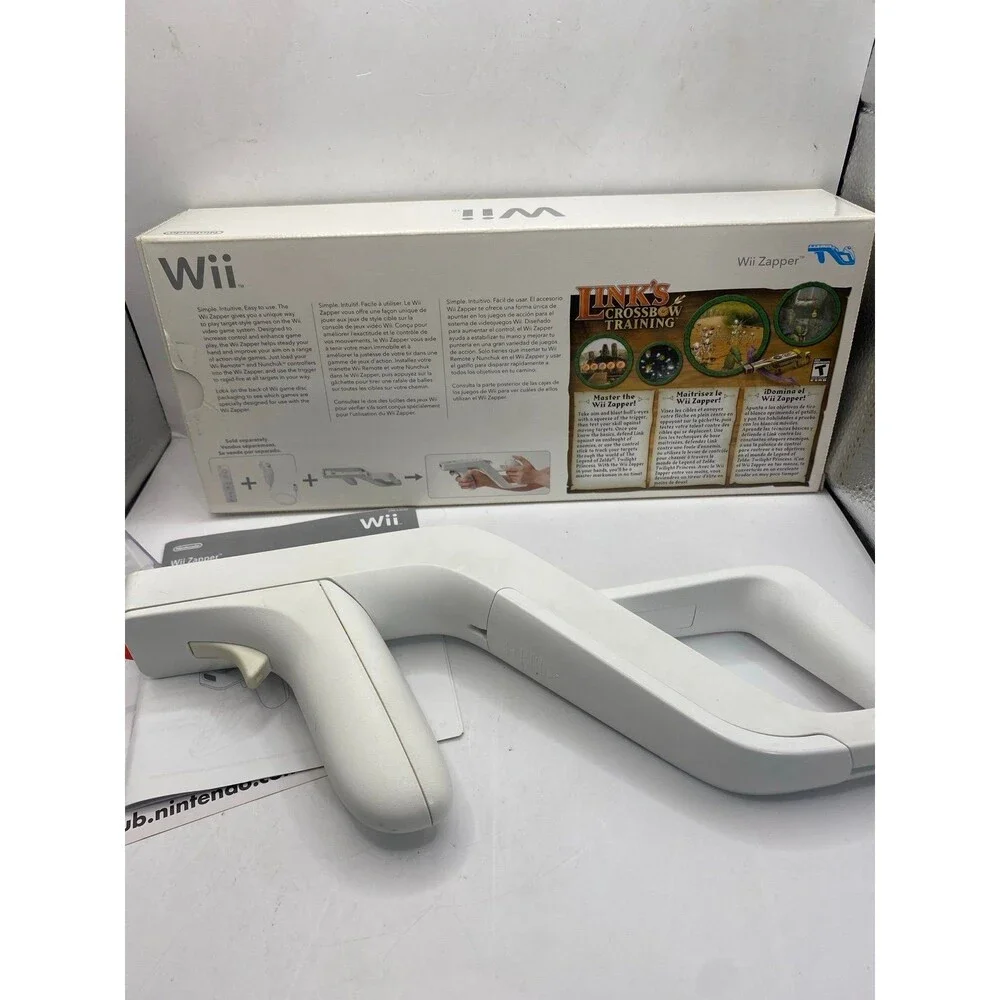 Official OEM Nintendo Wii Zapper Gun & Link's Crossbow Training in Original Box